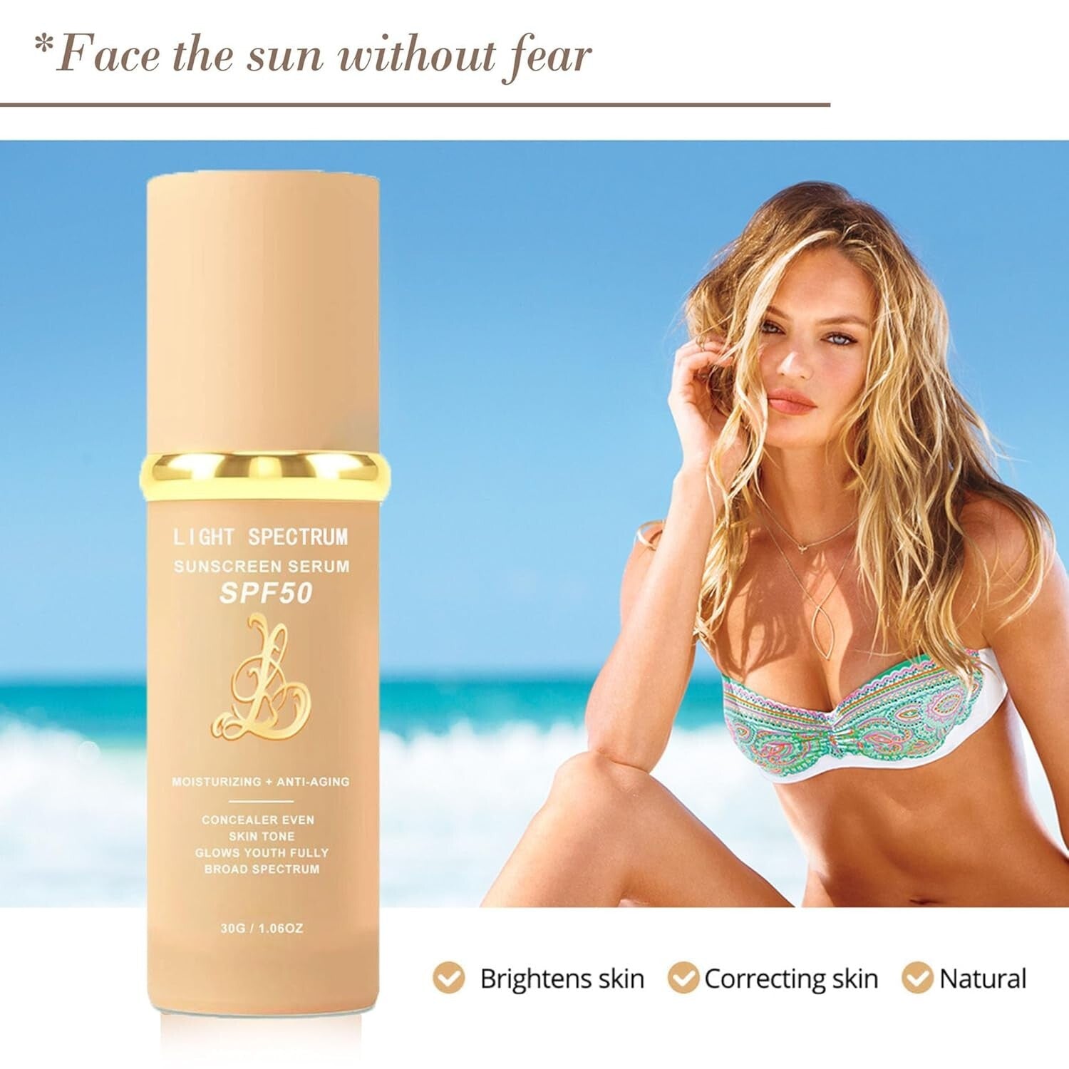 Light/Medium Spectrum Waterproof Foundation - SPF 50+ for Flawless Aging Skin