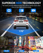 Load image into Gallery viewer, Triple Channel 1080P Dash Cam - Front, Rear &amp; Cabin Camera for Total Safety