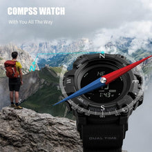 Load image into Gallery viewer, Men's Digital Altimeter Barometer Thermometer Watch - Waterproof &amp; Lightweight
