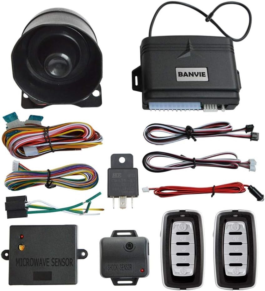 Advanced Car Alarm with Shock Sensor, Microwave Detection & Remote Control