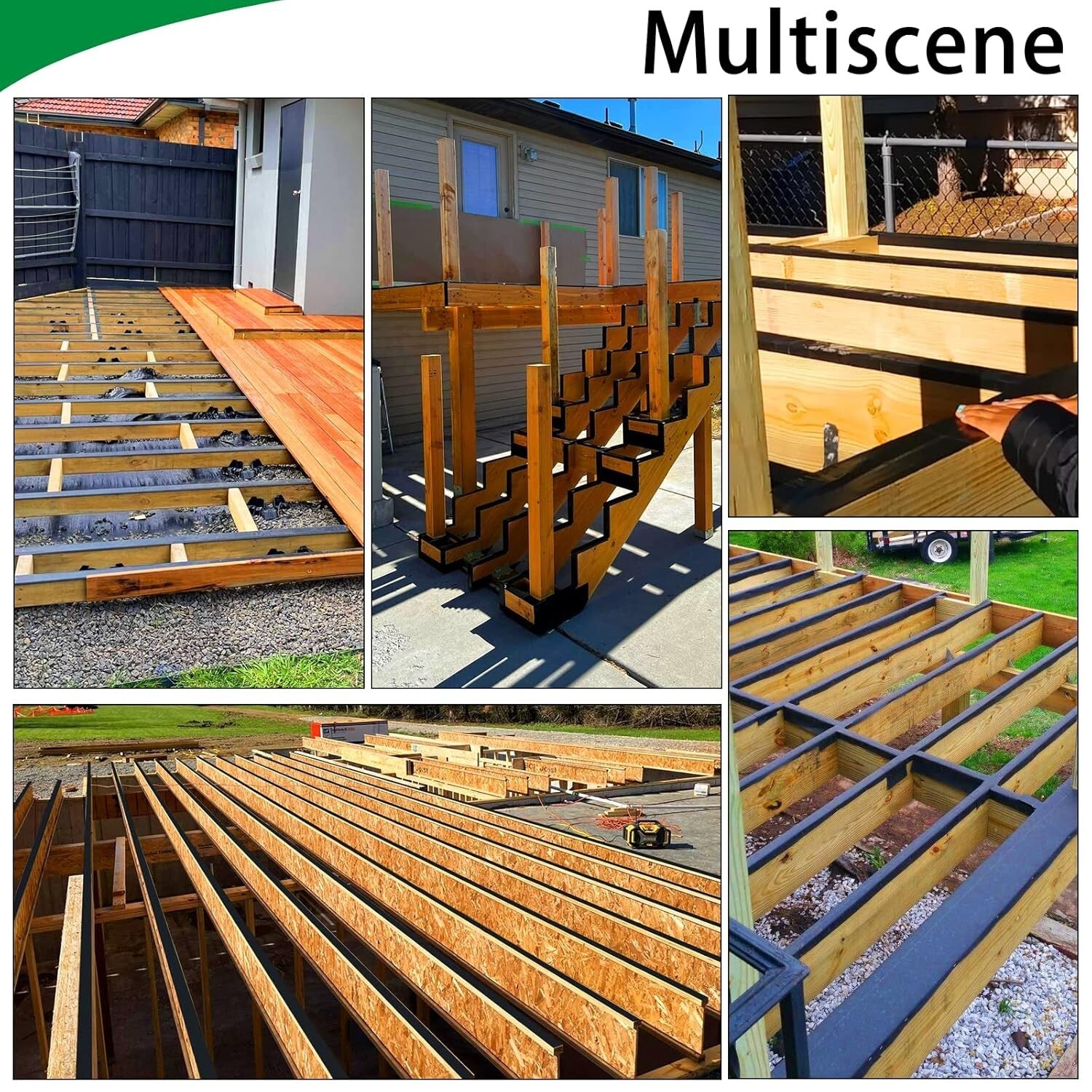 12 Rolls Butyl Deck Joist Tape - Waterproof Self-Adhesive Weather Protection