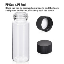 Load image into Gallery viewer, Durable 40ML Glass Vials with Screw Caps - Leakproof &amp; Lightweight - 100 Pack