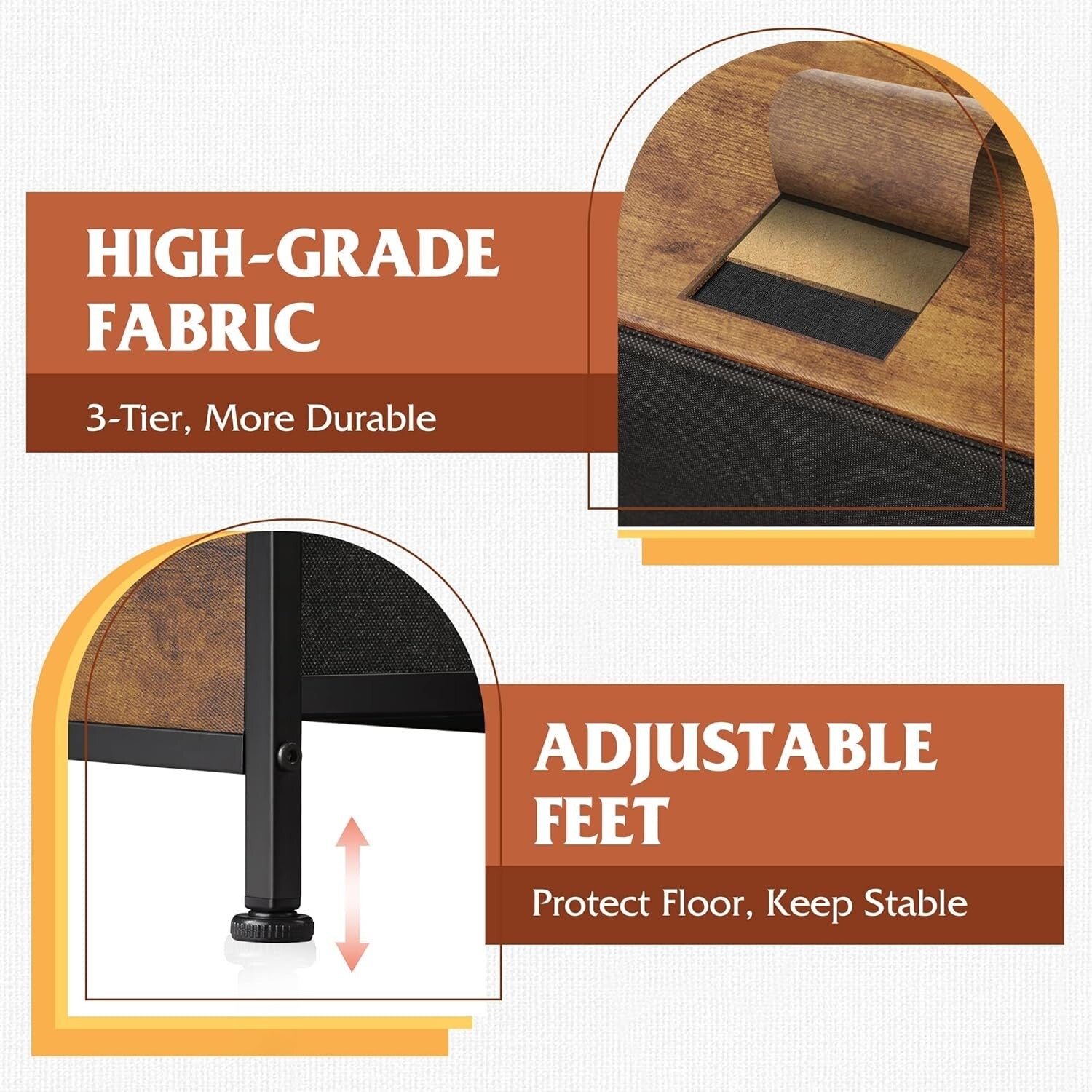 Multifunctional Fabric Dresser with 8 Deep Drawers - Versatile Storage Solution