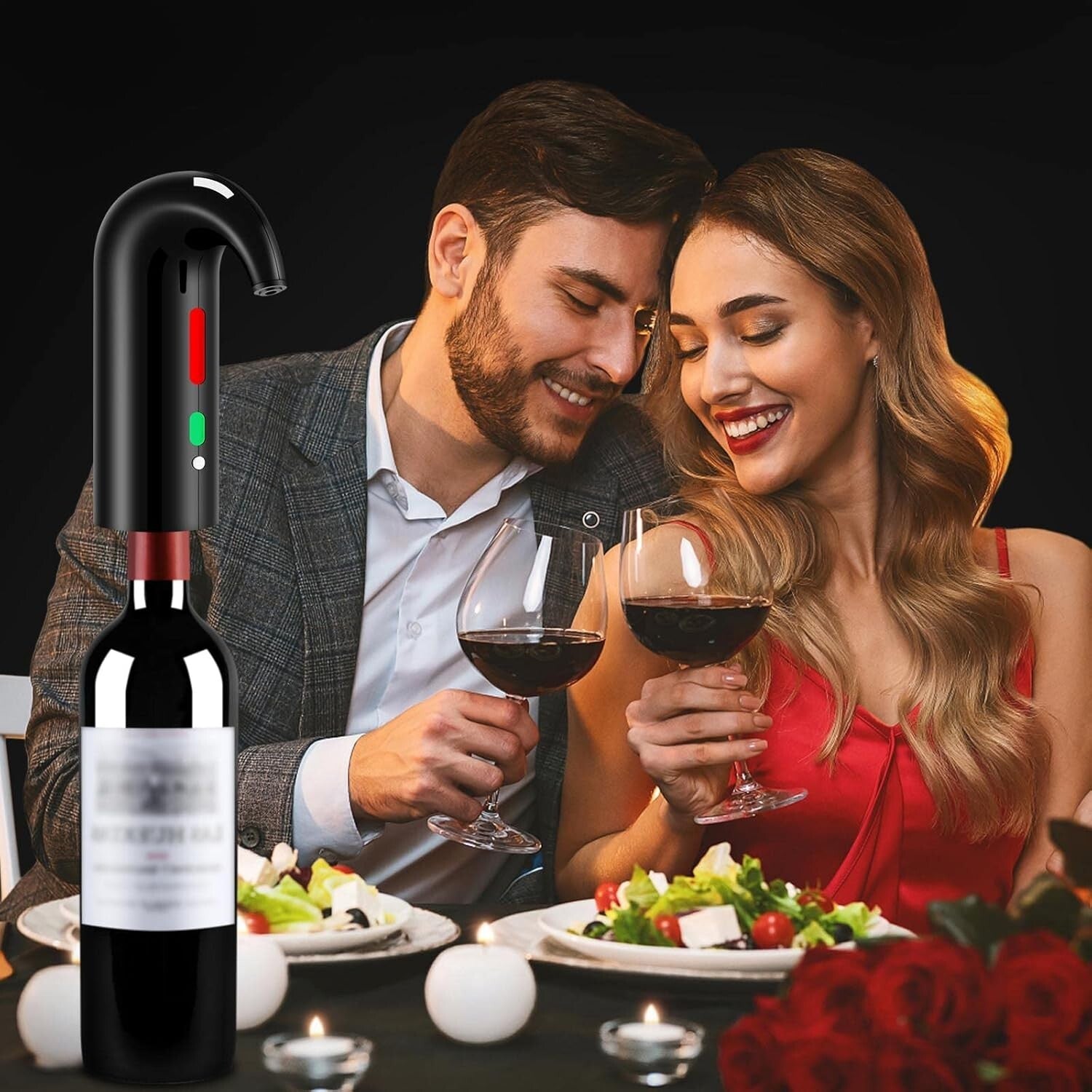 Elegant Wine Opener Gift Set with Aerator & Decanter - Rechargeable & Automatic