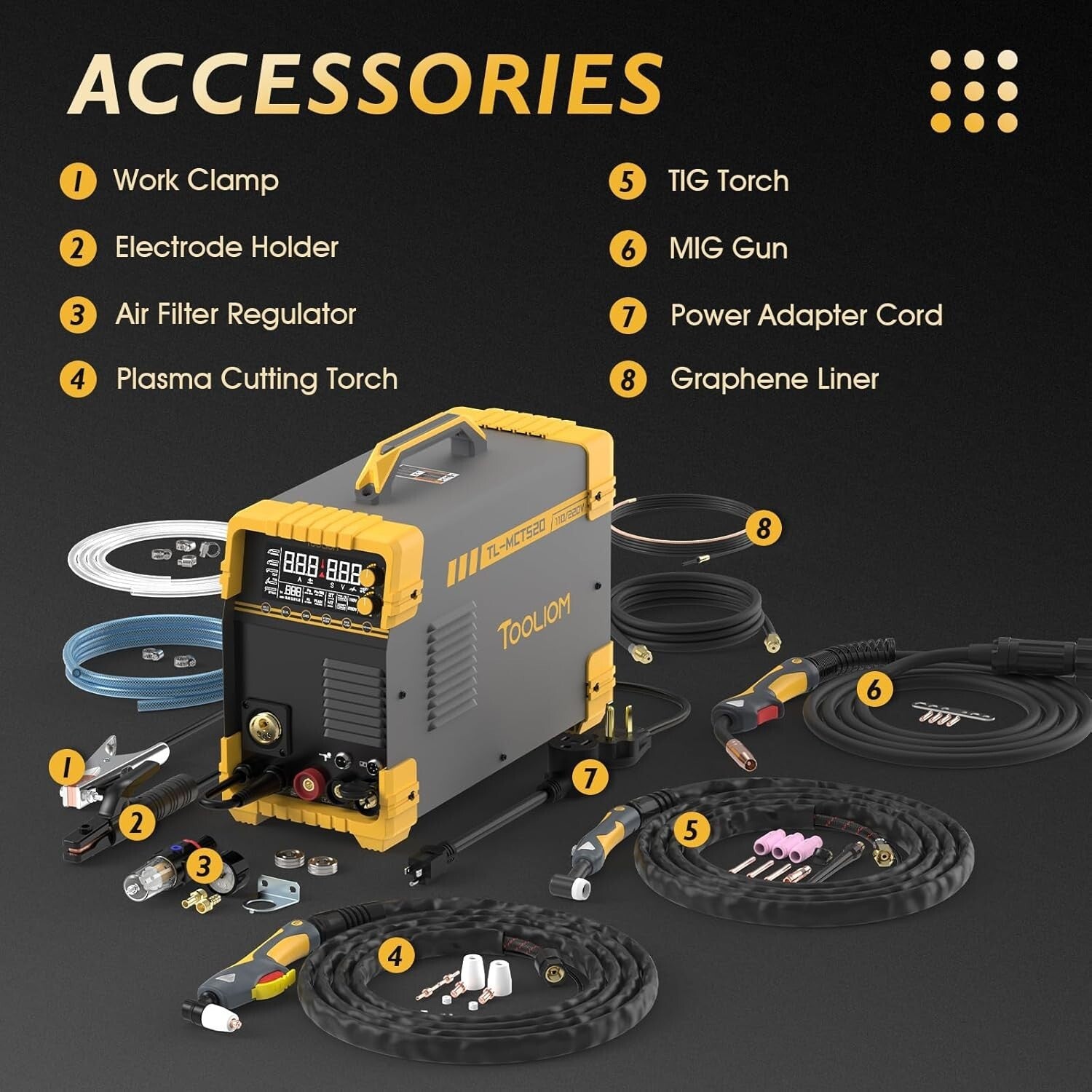 Versatile 5 in 1 Welding Machine with Spool Gun - Ideal for Aluminum Work