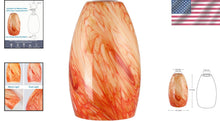 Load image into Gallery viewer, Artistic Hand-Blown Amber Red Lamp Shade - Flush Mount, 7.5''x4.7'' Perfect Fit