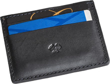 Load image into Gallery viewer, Slim Leather Wallet - Minimalist Front Pocket Wallet for Men, Midnight Black