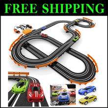 Load image into Gallery viewer, Dual Racing Slot Car Set with Remote Controls and Fast Cars – Fun for All Ages!