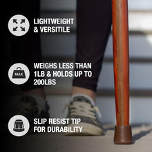 Load image into Gallery viewer, Derby Style Handcrafted Cedar Cane, 34-Inch - Lightweight &amp; Stylish Mobility Aid