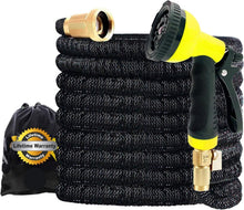 Load image into Gallery viewer, Lightweight 150ft Expandable Garden Hose with Brass Connectors &amp; Spray Nozzle