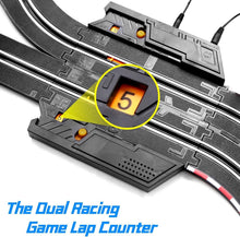 Load image into Gallery viewer, Ultimate 19ft Slot Car Racing Set with LED Loops &amp; Lap Counters - Perfect Gift!