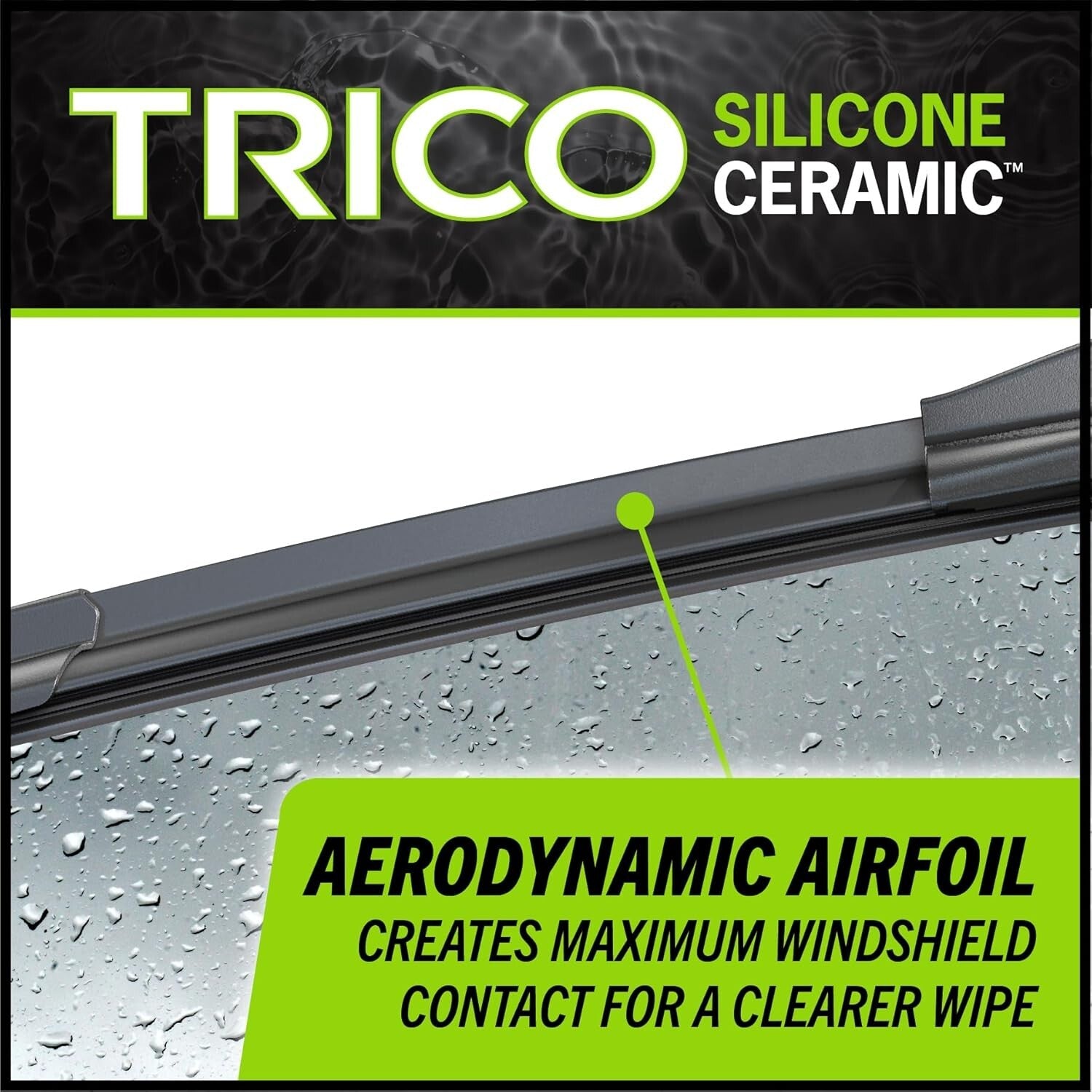 Ceramic Coated Wiper Blades 22" & 20" for Clear Vision - Automotive Pack of 2