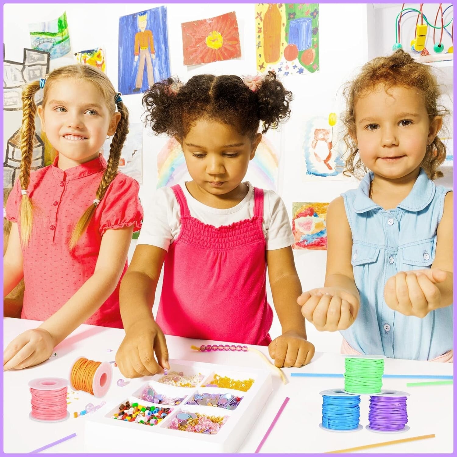 Craft with 32 Rolls of Vibrant Lanyard Strings - Perfect for Jewelry Making