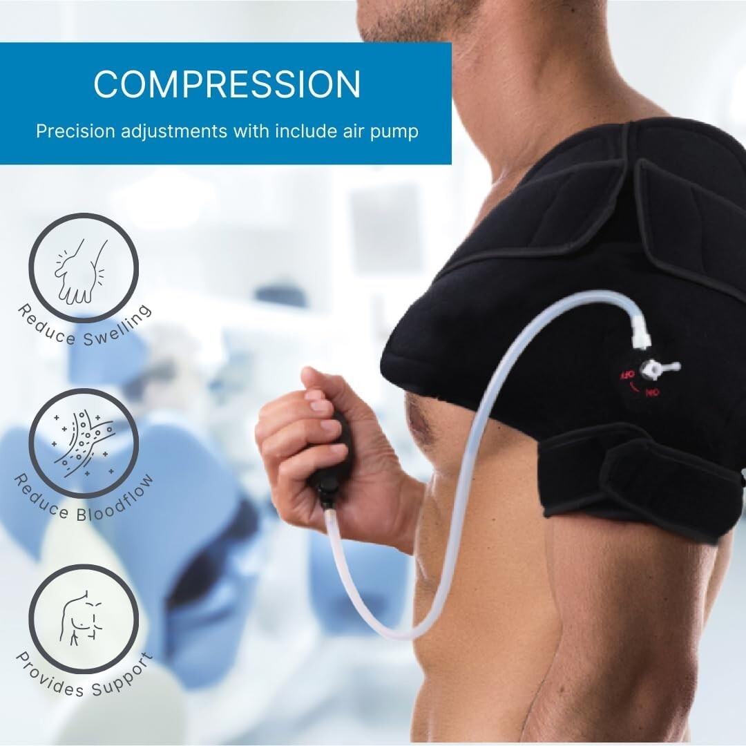 Universal Hot or Cold Therapy Shoulder Brace - Ideal for Rotator Cuff Recovery