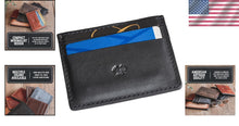 Load image into Gallery viewer, Slim Leather Wallet - Minimalist Front Pocket Wallet for Men, Midnight Black