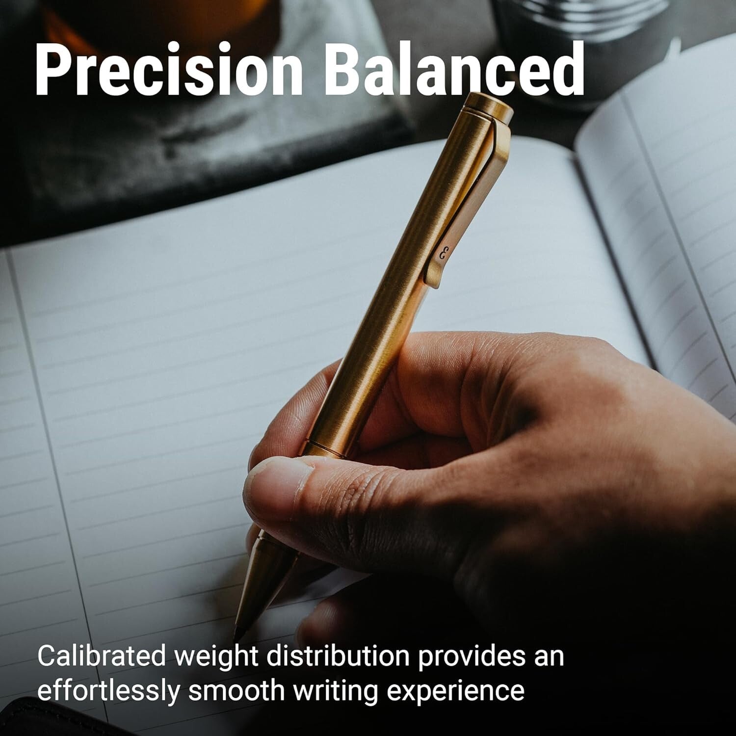 Compact Brass EDC Twist Pen with Refillable Cartridge - Sophisticated Design