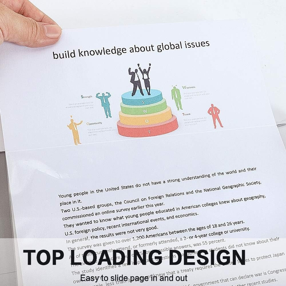 900 Pack Heavy Duty Clear Plastic Sheet Protectors for Binders, 11-Hole Design