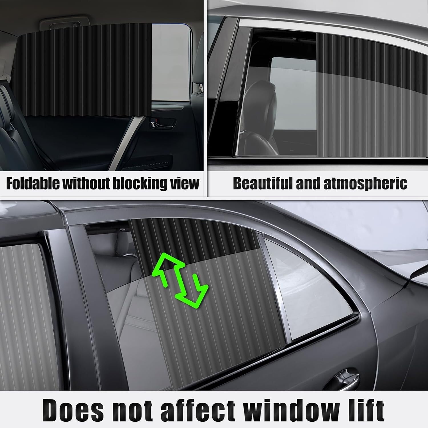 Car Window Shades with Strong Magnetic Attachments - Ideal for Camping & Napping