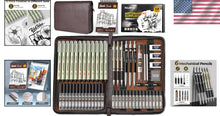 Load image into Gallery viewer, 58 PCS Premium Art Supplies Kit with Leather Case – All-in-One Drawing Tool Set