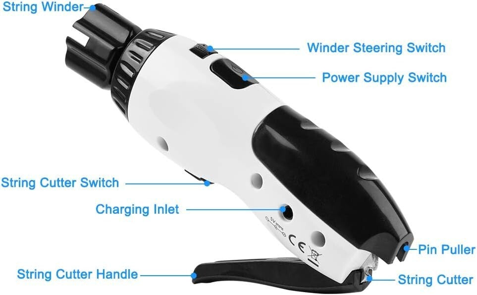 Efficient Electric Guitar String Winder & Cutter with Pin Puller - Portable Tool