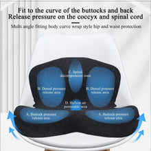 Load image into Gallery viewer, Adjustable Dark Gray Seat Cushion for Truck Drivers – Sciatica Relief &amp; Comfort