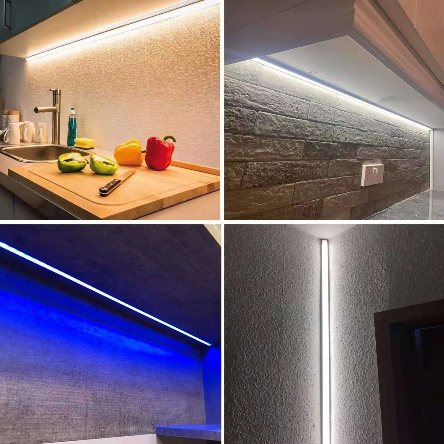 20-Pack Customizable 3.3Ft Black LED Aluminum Channels for Easy Installation