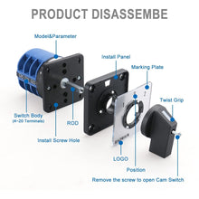 Load image into Gallery viewer, 125A 660V Rotary Cam Changeover Switch - 3 Position for Electrical Wiring