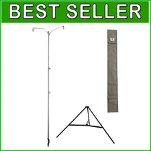 Load image into Gallery viewer, Camp-Ready Durable Lantern Stand with Dual Hooks &amp; Tripod Design - D-240, D-243