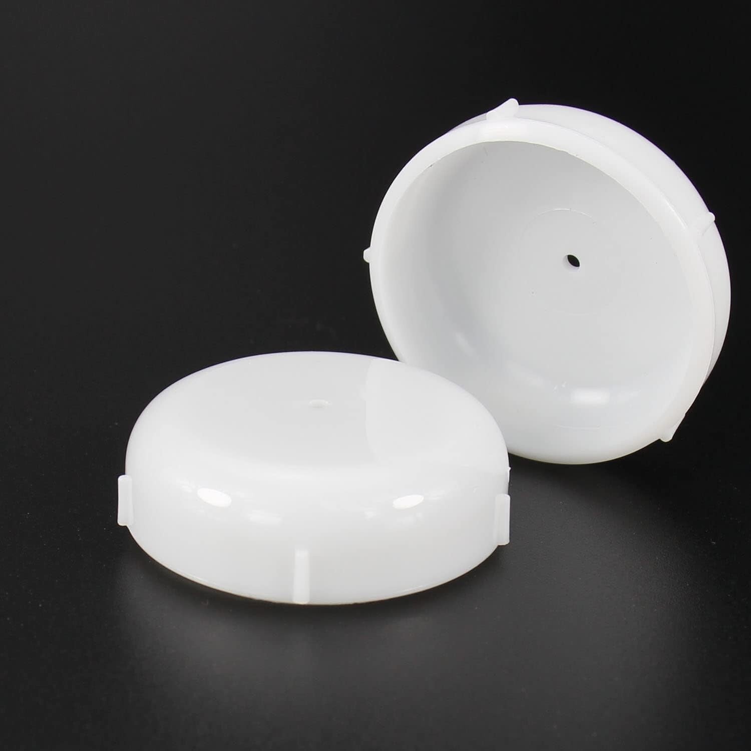 100 Pack 1.5" White Plastic Patio Furniture Glides - Floor Protectors for Chairs