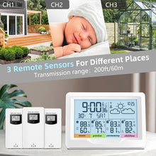 Load image into Gallery viewer, Stylish Wireless Weather Station &amp; Humidity Monitor with Dual Alarm Function
