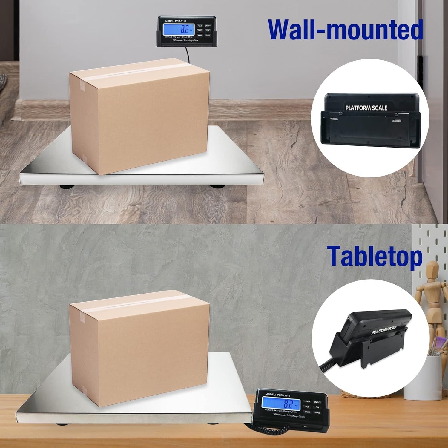 Heavy-Duty Digital Shipping Scale - 660lbs x 0.2oz with Precision Tare Function