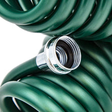 Load image into Gallery viewer, Self-Coiling 3/8-Inch Garden Hose, Drinking Water Safe &amp; Tangle-Free - Green