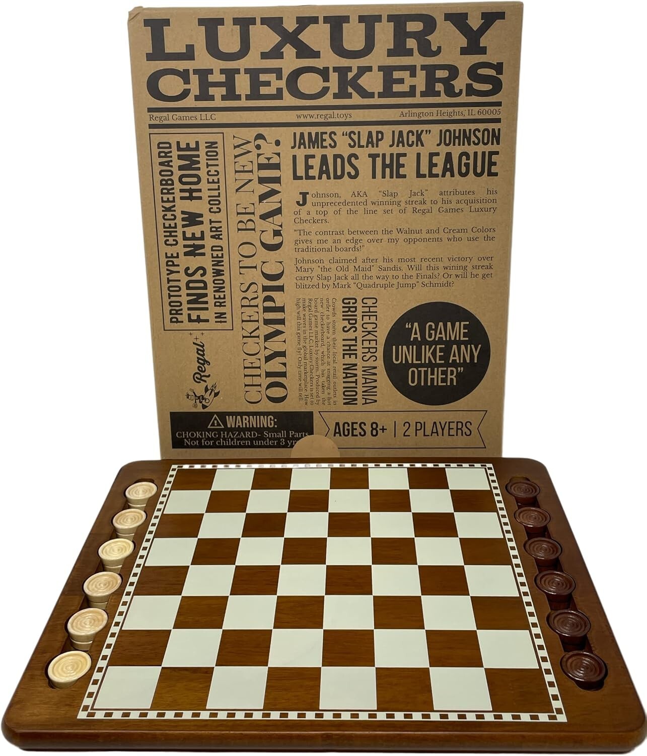 Classic Portable Checkers Set with 24 Wooden Pieces - Family-Friendly Gaming