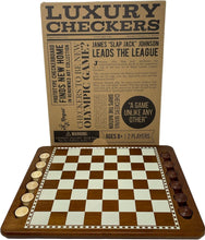 Load image into Gallery viewer, Classic Portable Checkers Set with 24 Wooden Pieces - Family-Friendly Gaming