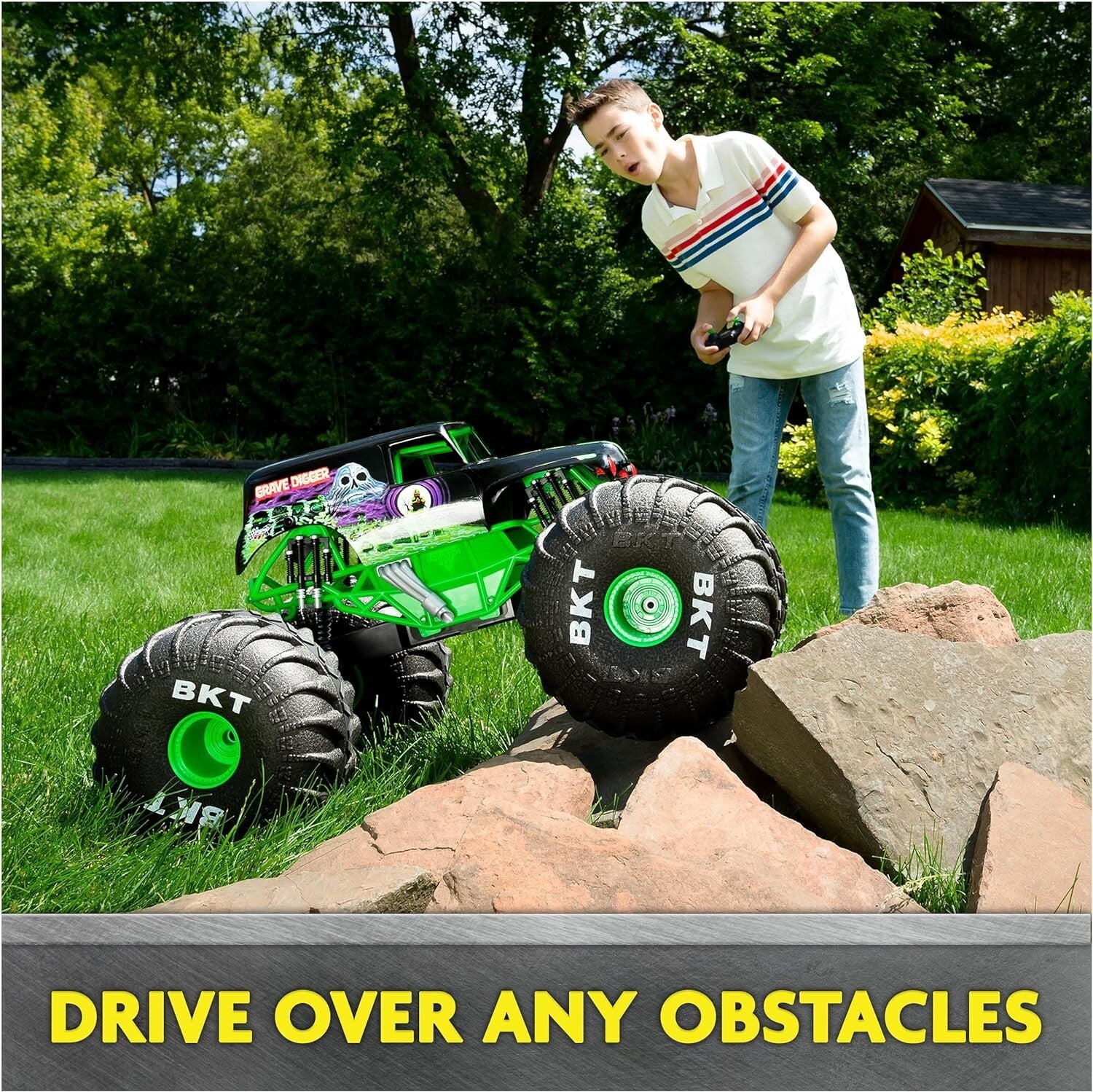 Mega Grave Digger Remote Control Monster Truck - Ideal Gift for Young Drivers!