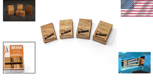 Floyd Rose Tremolo Setup Blocks - Mahogany Wedge Set for Easy Adjustments