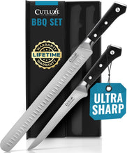 Load image into Gallery viewer, Artisan BBQ Knife Set – Razor-Sharp 12" Slicing Knife &amp; 6" Boning Knife Gift Set