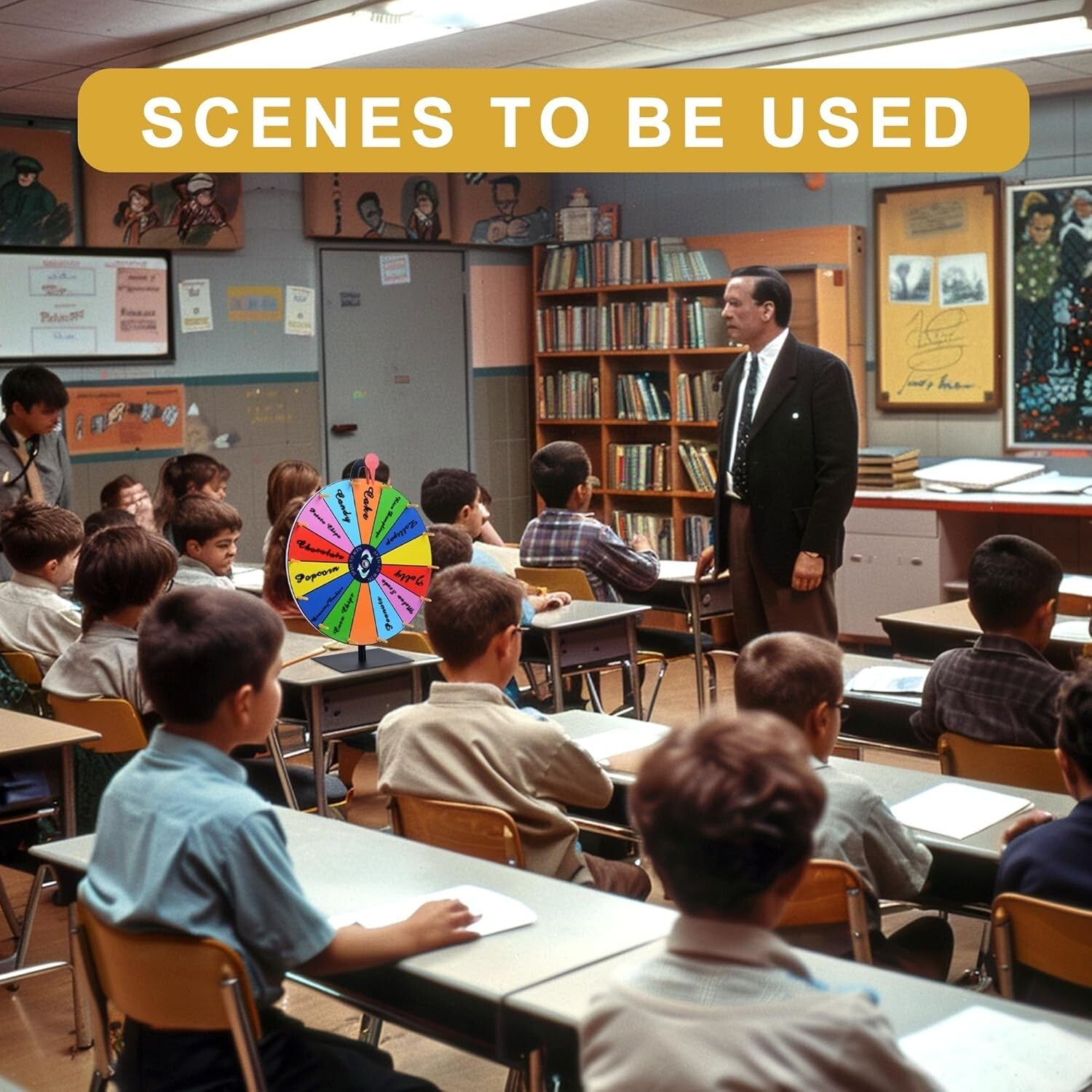 Exciting 16 Inch Prize Wheel with Clicking Sound – Perfect for Home Gatherings