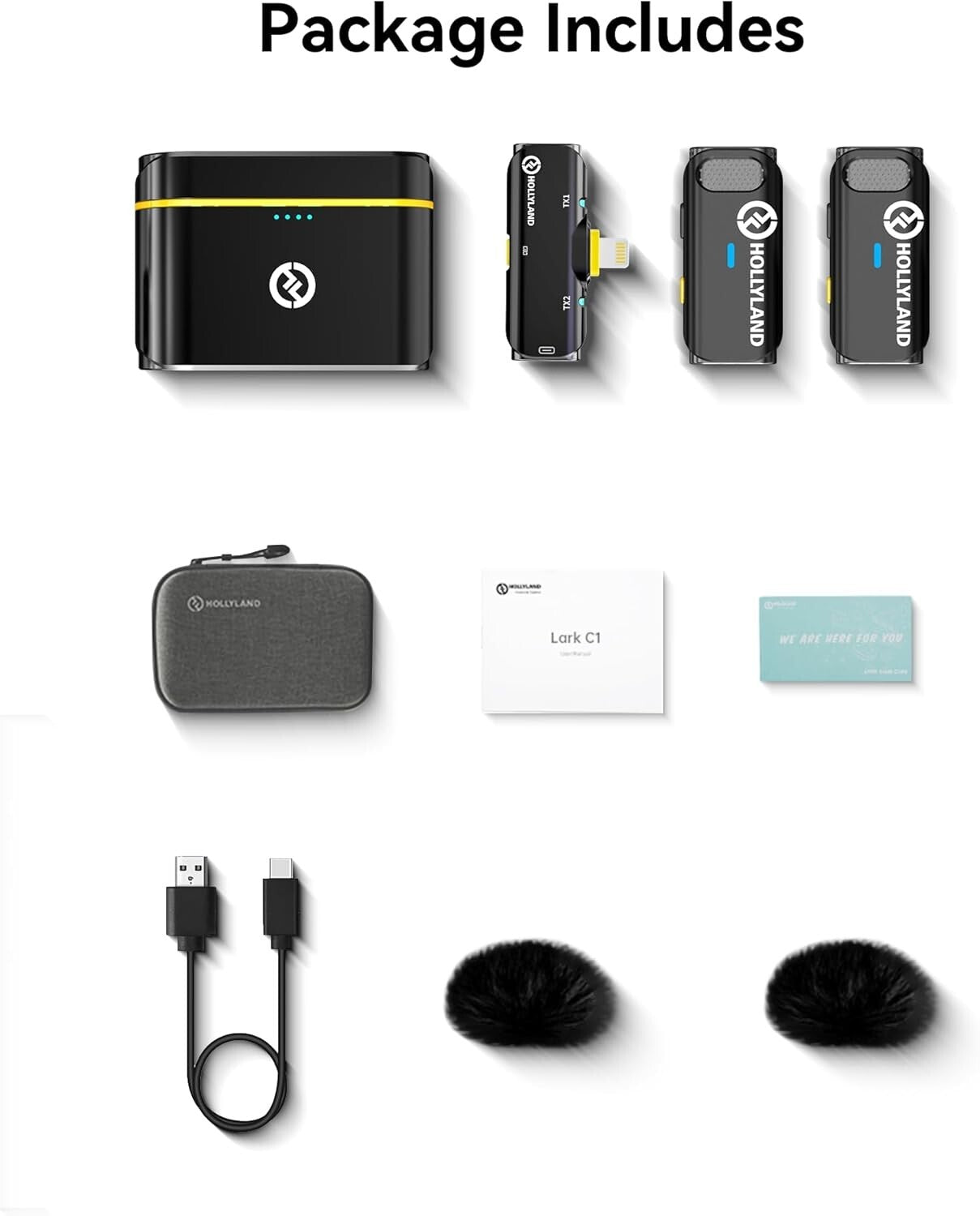 Active Noise Cancelling Lavalier Mic - 32H Battery, Ideal for iPhone/iPad Users