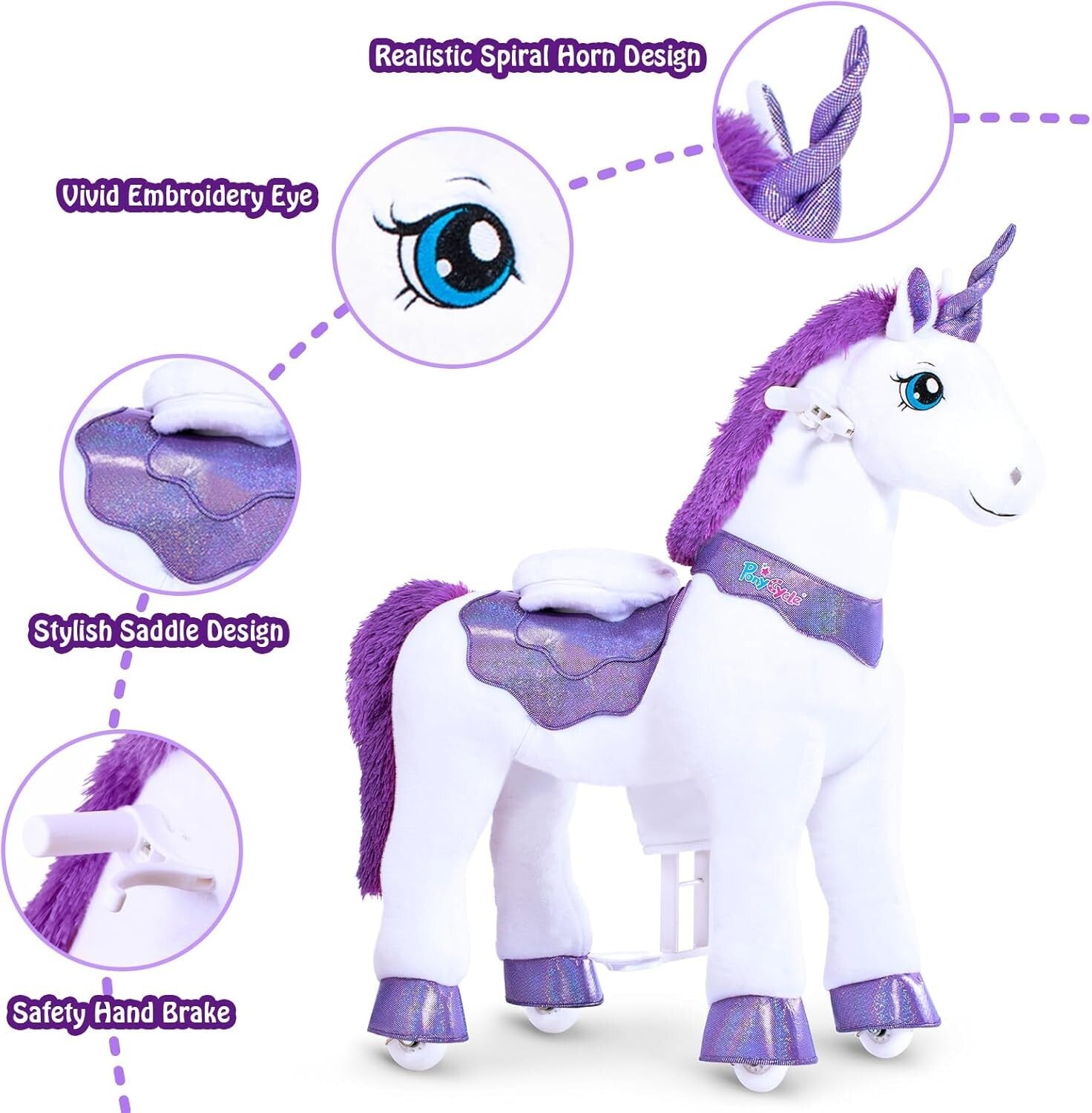 Interactive 30-Inch Unicorn Riding Stuffed Animal - Safe Fun for Young Riders