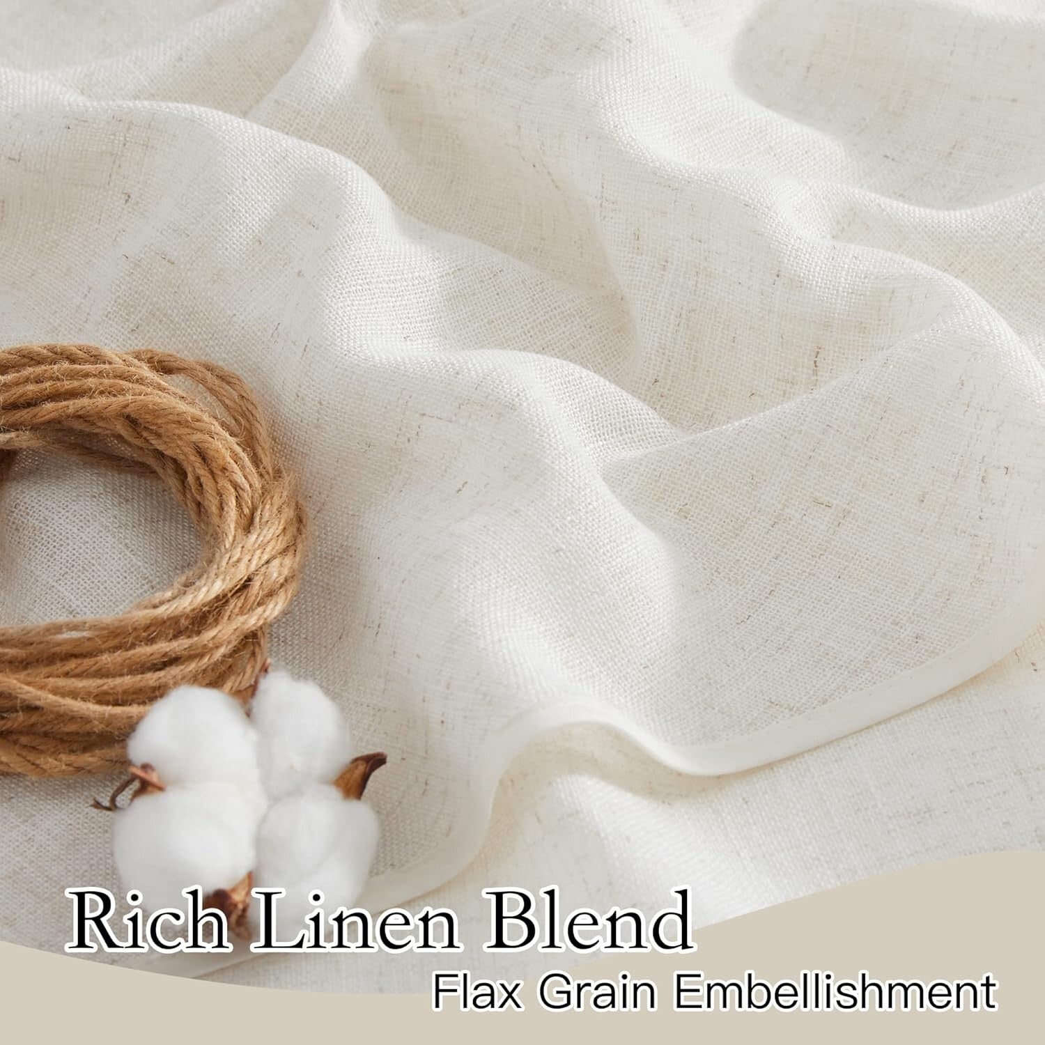 Elegant Linen Sheer Curtains - 70x63 Inch Panels for Bright, Airy Spaces