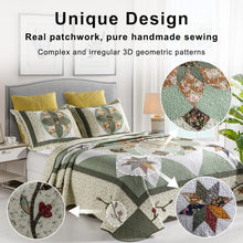Load image into Gallery viewer, Breathable King Size Patchwork Quilt Set - Eco-Friendly Cotton Floral Design