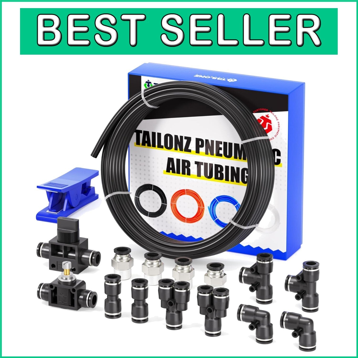 Durable 10 Meter PU Air Hose - 0.5 Inch OD - Ideal for Pneumatic Applications