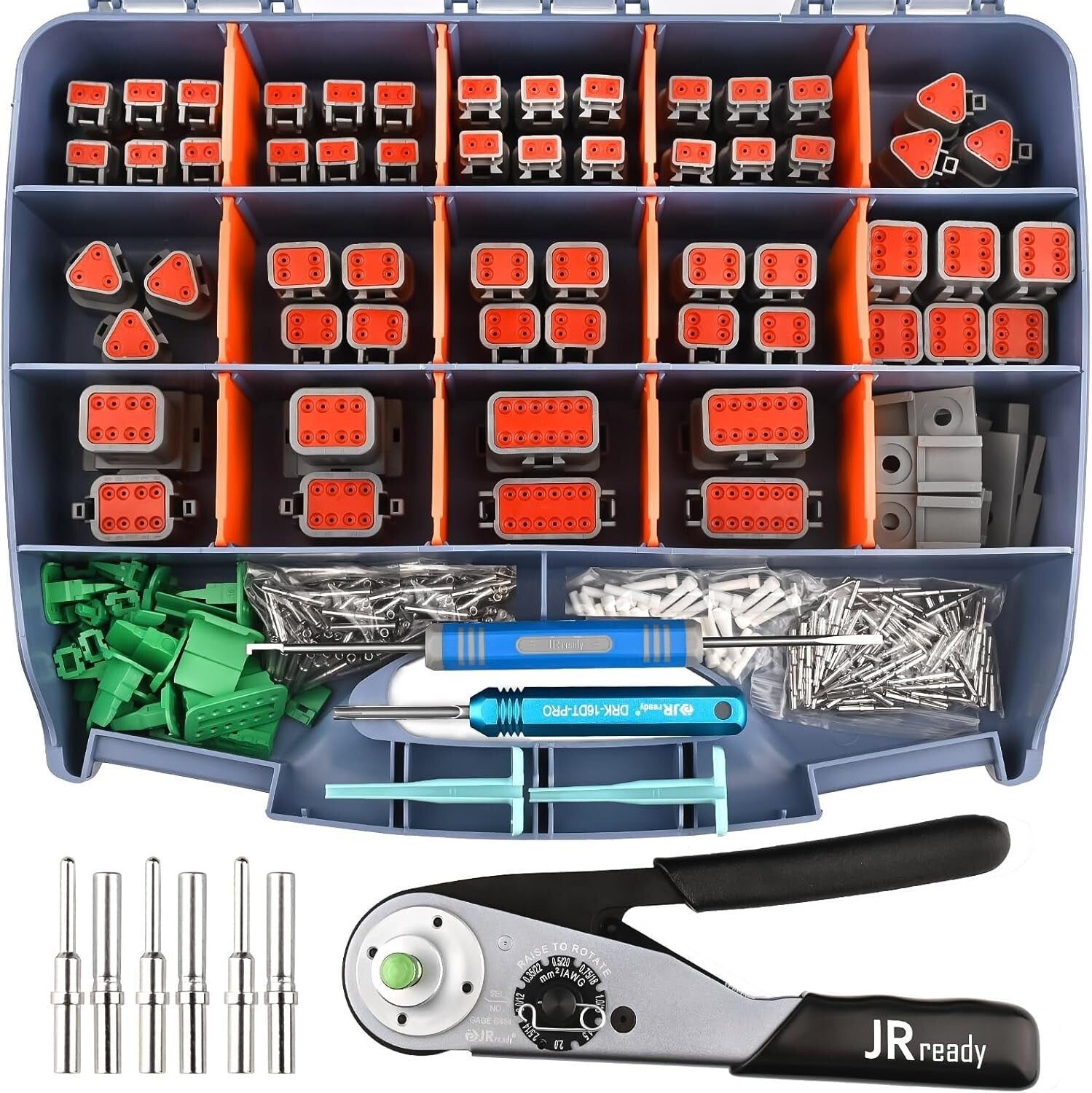 Deutsch Connector Kit: IP68 Waterproof DT Connectors & ACT-M202 Crimp Tool Set