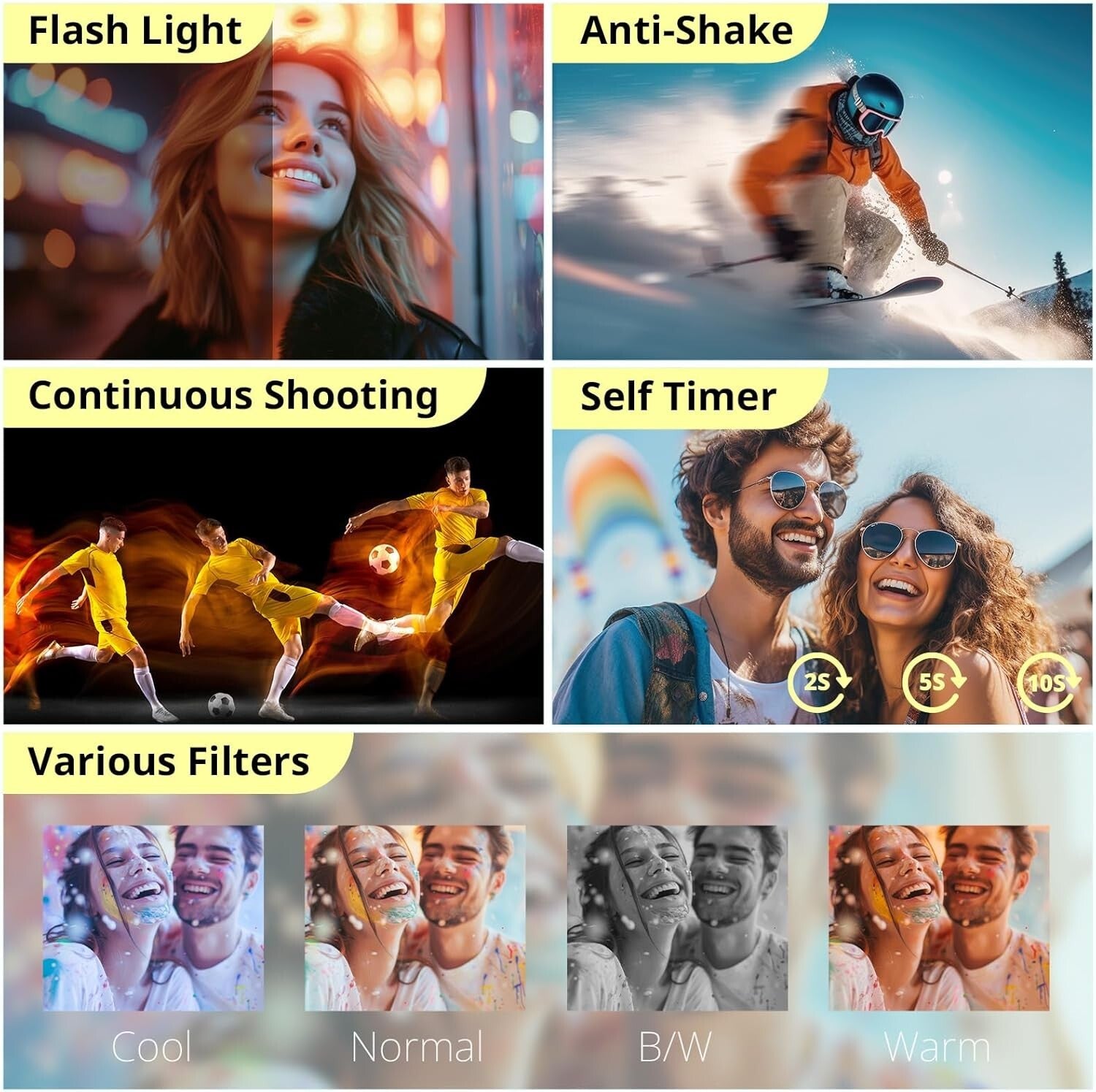 2024 4K Digital Camera with 48MP and 180° Flip Screen - Perfect for Vlogging