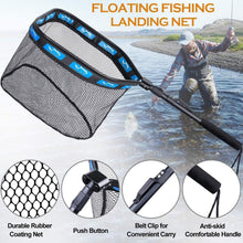 Load image into Gallery viewer, Large Floating Fishing Net - Rubber Coated, Compact &amp; Foldable for Easy Use