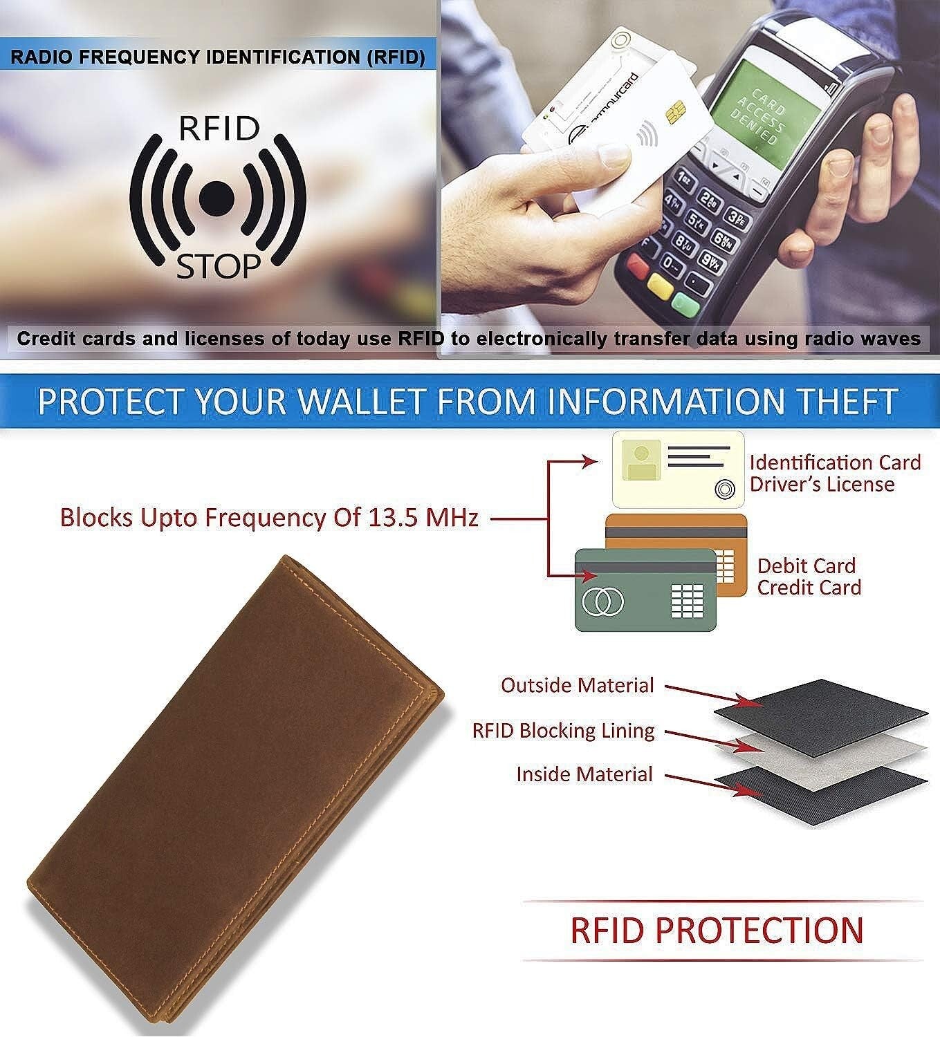 Luxury Engraved Long Wallet for Men - Personalized Gifts for Fathers and Sons