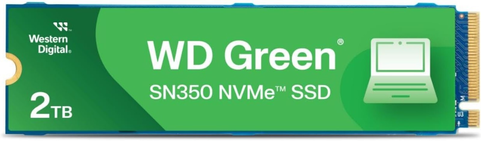 2TB WD SN350 NVMe Solid State Drive - 3200MB/s Speed - Ideal for Gaming