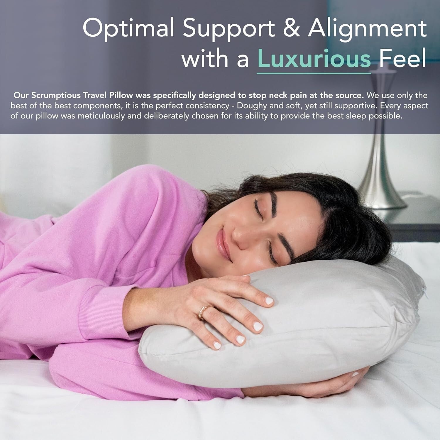 Handmade Cooling Travel Pillow with Adjustable Support - Eco-Friendly & Compact