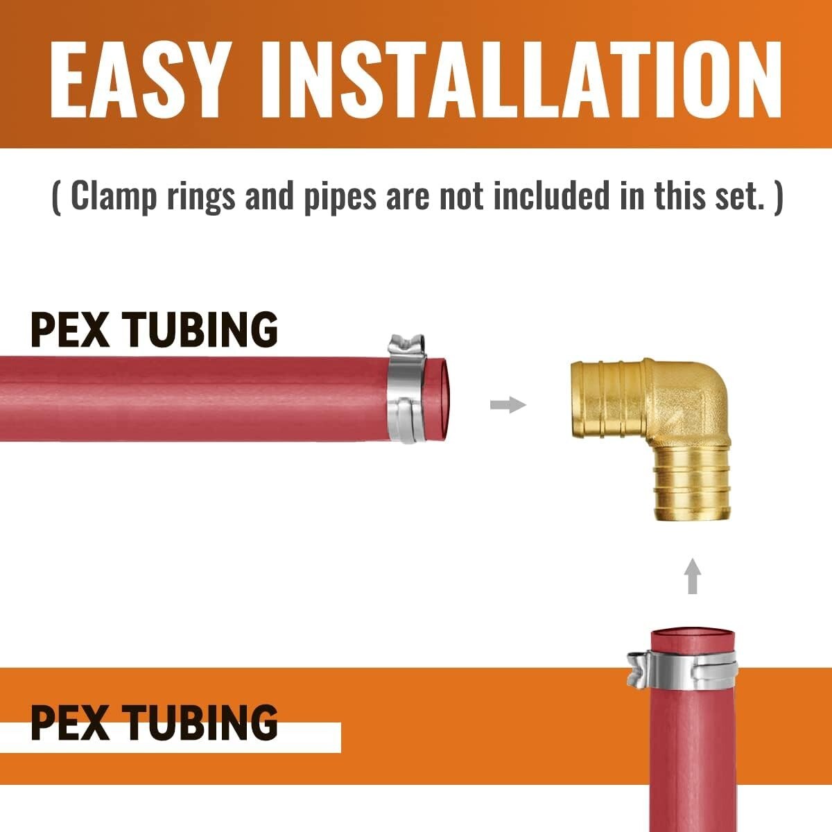 Versatile 3/4" Lead-Free PEX 90° Elbow Fittings - 25-Pack for Safe Installations